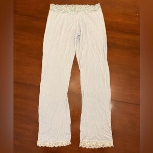Amourette Light Blue Lace Trim Pajama Pants Size M